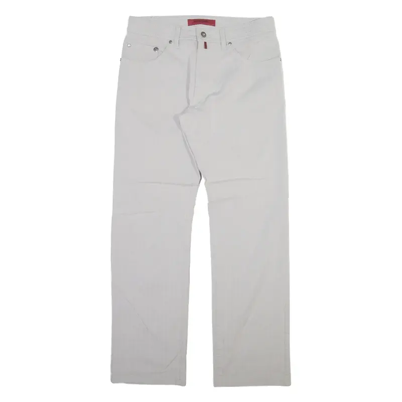 PIERRE CARDIN Mens Trousers Grey Regular Straight W31 L30