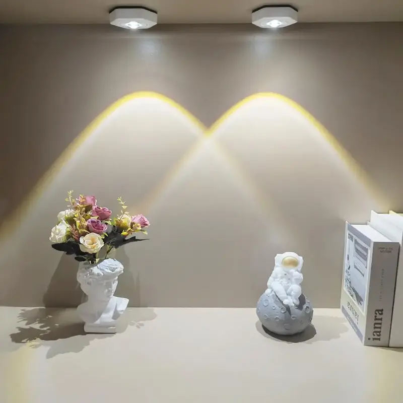 Battery Required LED Touch Control Wall Mounted Light, 1 Count 2-level Brightness LED Touch Cabinet Light, Decorative Light f...