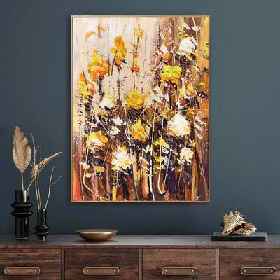 Original Abstract Floral Paintings On Canvas Creative Textured Painting Hand Painted Art Contemporary Art Flowers Painting | ...