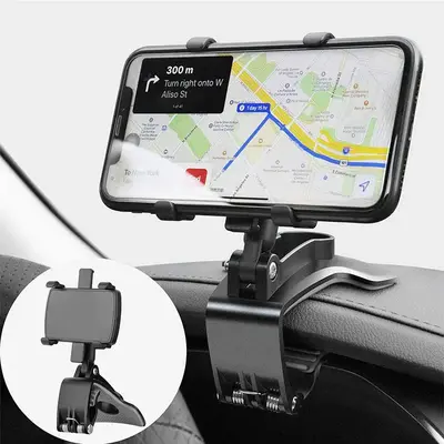 Car Dashboard Phone Holder, 360 Degree Rotatable Cell Phone Car Mount, Universal Car Interior Accessories for 4-7 Inch Smartp...