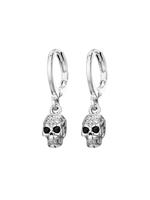 Creative Rhinestone Skull Design Dangle Earrings, Fashion Jewelry for Party, Daily Decor, Trendy All-match & Exquisite Jewel...