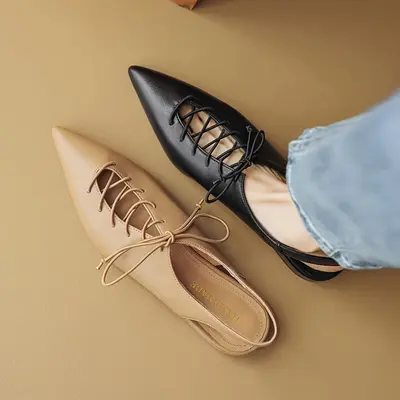 CHIKO Jamilla Pointy Toe Block Heels Slingback Shoes