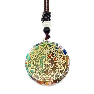 Orgonite Chakra Natural & Synthetic Mixed Stone Pendant Necklaces
