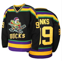 [dealsforyoudays] Mighty Ducks Jersey #96 Charlie Conway #99 Adam Banks #33 Greg Goldberg #66 Gordon Bombay Movie Hockey Jers...