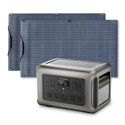 Solar Generator Kit 3200W Power Station 100W Flexible Solar Panel