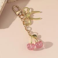 Plated Cherry Bag Charm, Cherry Keychain Accessory Purse Charm key chain holder keychain toy cute  keychains car fashionable ...