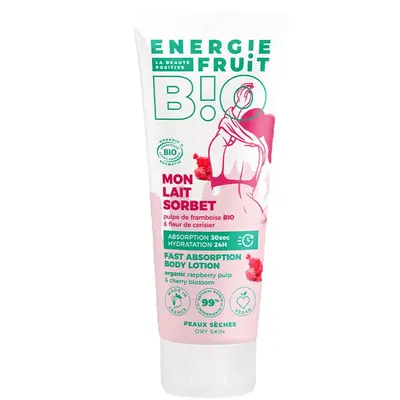 Energie Fruit Organic Raspberry & Cherry Blossom Sorbet Milk for Dry Skin 200ml