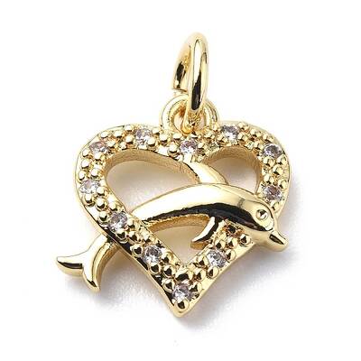 Brass Micro Pave Cubic Zirconia Charms