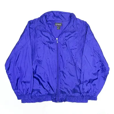 LIZ THOMAS Purple 80s Nylon Lightweight Shell Jacket Womens L