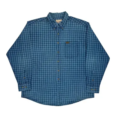 Woolrich Checked Flannel Shirt - XL Blue Cotton | Size: x-large