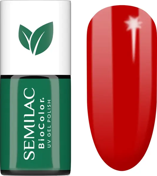 Semilac UV Hybrid BioColor Gel Nail Polish with UV/LED Lamp Color 719 Red Cranberries 7 ml