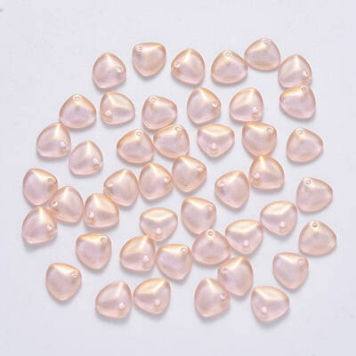 Transparent Spray Painted Glass Charms