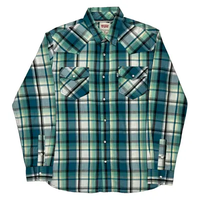 Levis Checked Shirt - Medium Multicoloured Cotton Blend