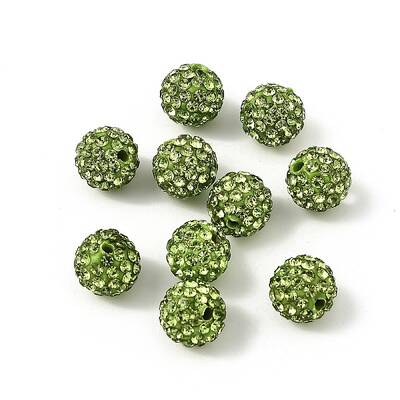 Handcraft DIY Polymer Clay Grade A Rhinestone Pave Disco Ball Beads