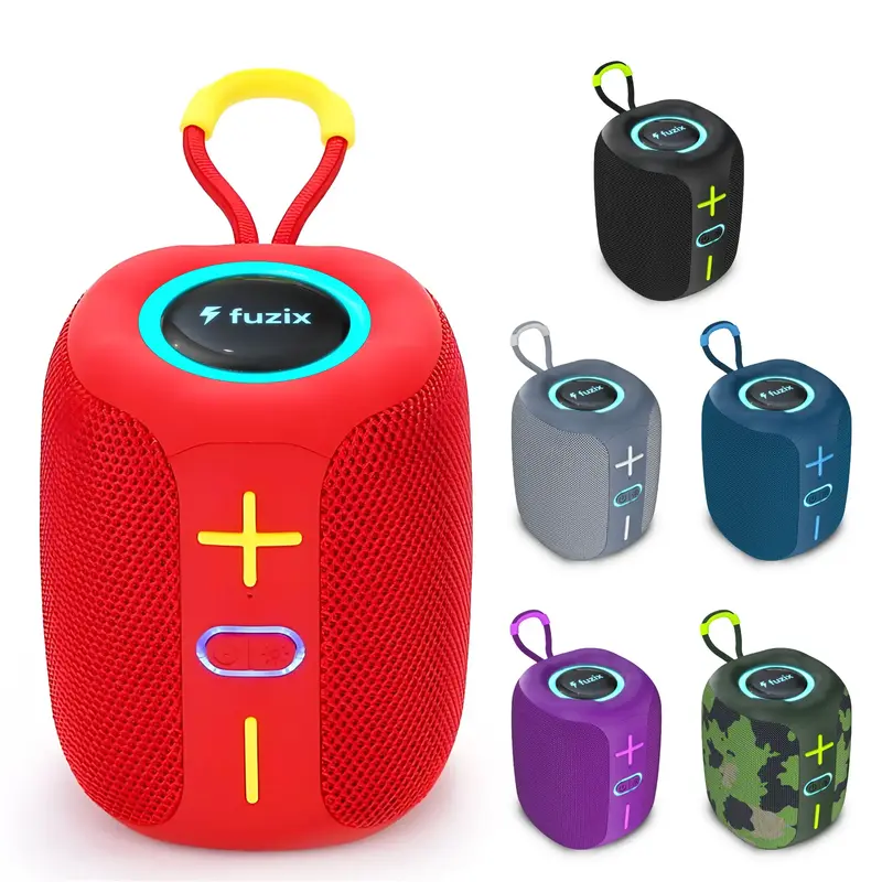 Fuzix TrekTone Portable Bluetooth Speaker High-Power, 360-Degree Stereo Sound, Bluetooth, LED Lights, TWS Function, FM Radio,...
