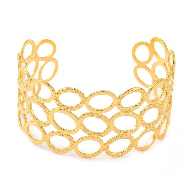 304 Stainless Steel Open Cuff Bangles for Women
