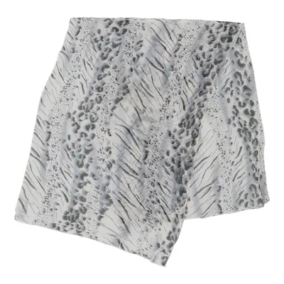 Unbranded Animal Print Scarf - No Size Black & White Polyester