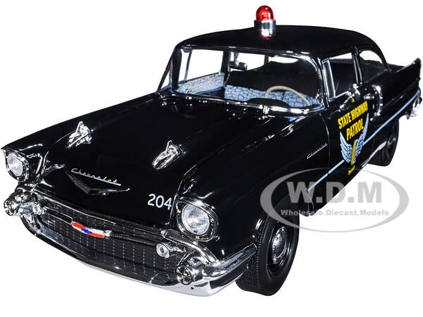 1957 Chevrolet 150 Sedan Black with White Stripes \