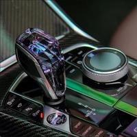 Car Crystal Gear Automatic Shift Knob, Rechargeable Vehicle Gear Shift Knob with LED Light for Gearshifter, Universal Car Int...