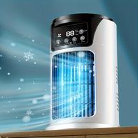 3-in-1 Portable Air Conditioner, Humidifier & Fan with Atmosphere Light, USB-Powered for Indoor/Outdoor Use, Compact Design f...