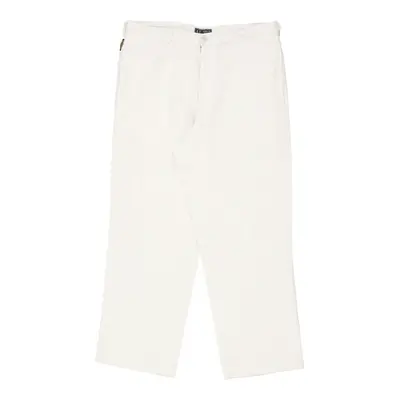 Armani Jeans Trousers - 34W 28L White Cotton Blend