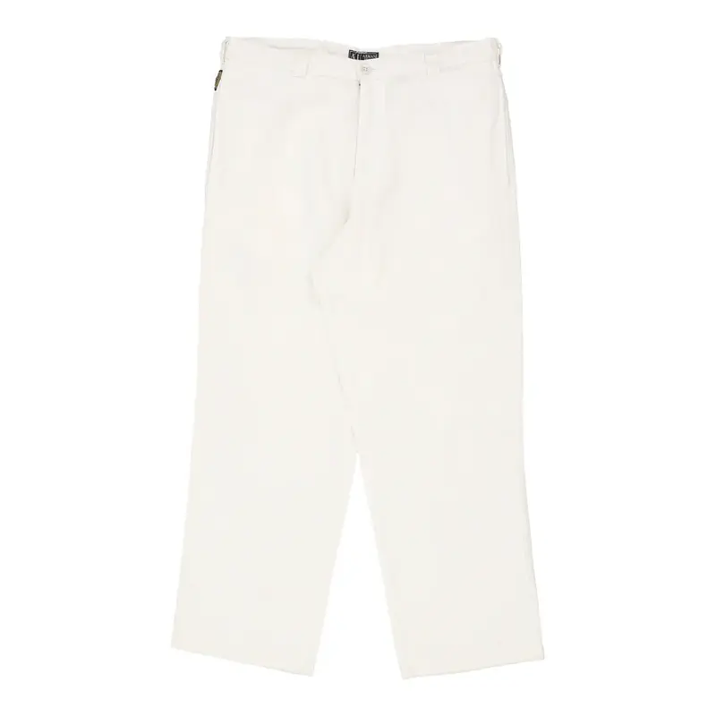 Armani Jeans Trousers - 34W 28L White Cotton Blend
