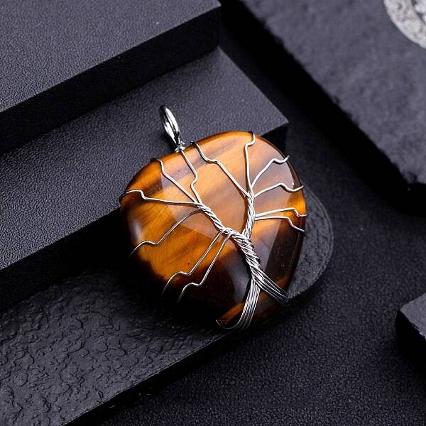 Natural Tiger Eye Pendants