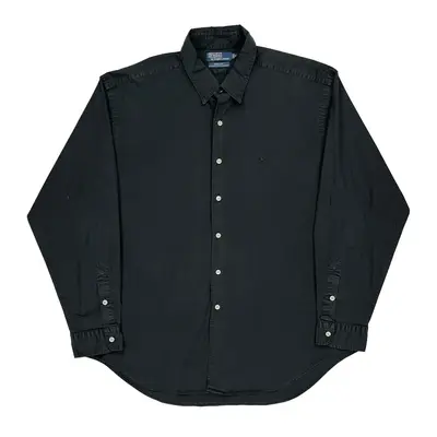 Marlowe Polo By Ralph Lauren Shirt - XL Black Cotton Blend