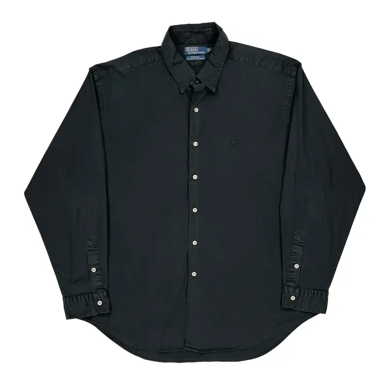 Marlowe Polo By Ralph Lauren Shirt - XL Black Cotton Blend