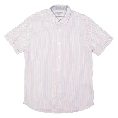 TED BAKER Mens Shirt White Geometric S