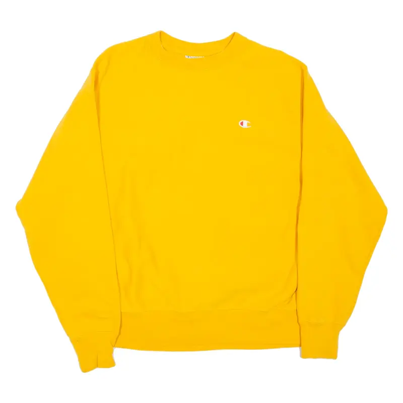 CHAMPION REVERSE WEAVE Mens Sweatshirt Yellow M