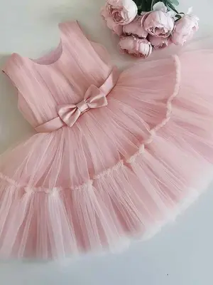 Toddler Girl's Solid Ballet Tutu Party Dress, Cute Elegant Princess Dress for Birthday Wedding Party, Kids Clothes for All Se...