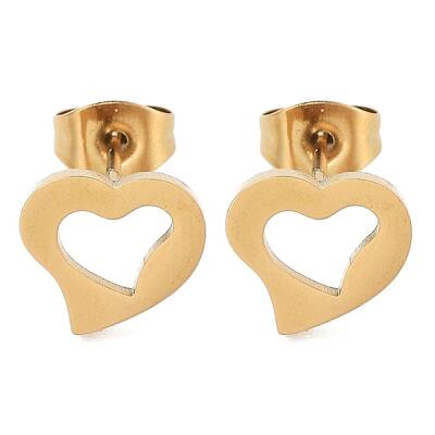 PVD Vacuum Plating 304 Stainless Steel Stud Earrings for Women