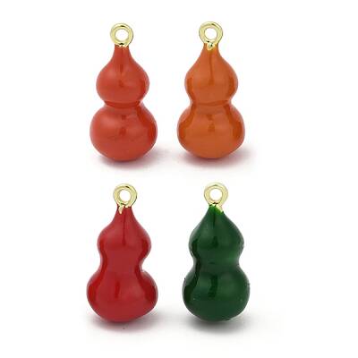 Gourd Brass Enamel Pendants
