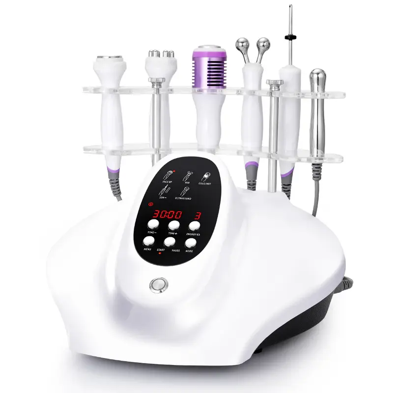 5 in 1 Ultrasound RF Bio Hot & Cold Hammer Skin Care Facial Rejuvenation Skin Lifting Machine For Spa Salon Home Use | LF-56D...
