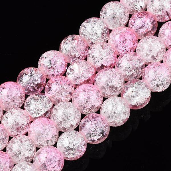 Baking Painted Crackle Glass Bead Strands