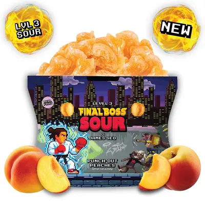 Final Boss Sour - Punch-Out Peaches (Level 3) (1 or 4-Pack)