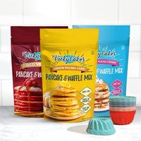 Bundt Cake Bundle - Red Velvet Lemon Pound Cake & Confetti Sugar Cookie Pancake Mixes with Mini Silicone Bundt Baking Molds