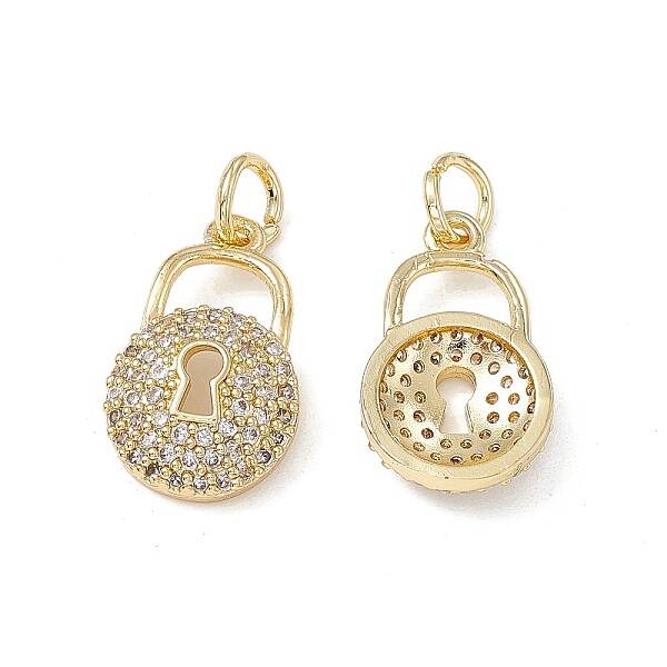 Brass Micro Pave Cubic Zirconia Pendants