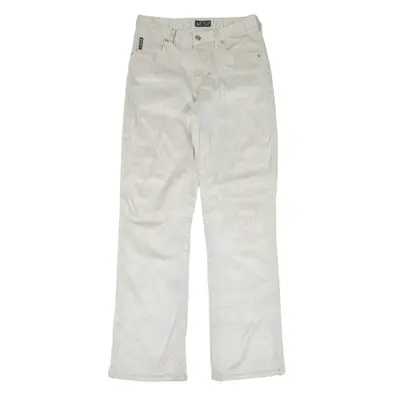 ARMANI Corduroy Trousers Silver Regular Bootcut Womens W29 L32