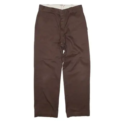 DICKIES Workwear Trousers Brown Regular Straight Mens W30 L28