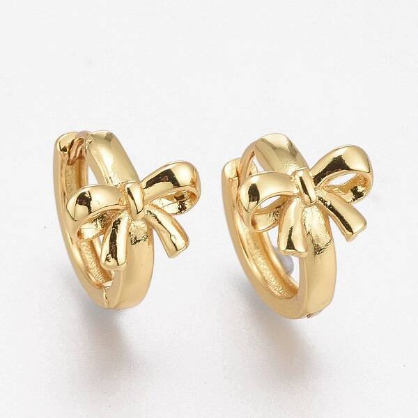 Brass Huggie Hoop Earrings