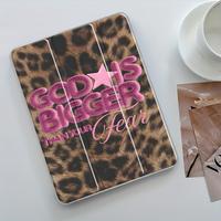Fashion Leopard-print Tablet Case with Pencil Holder, Auto Wake/Sleep Tablet Protective Cover, Tablet Accessories Compatible ...