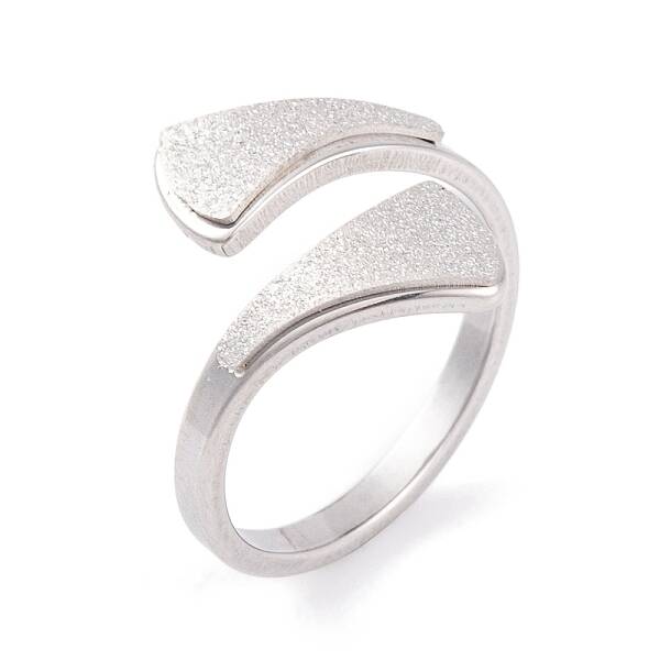 Non-Tarnish 304 Stainless Steel Triangle Open Cuff Ring foe Women