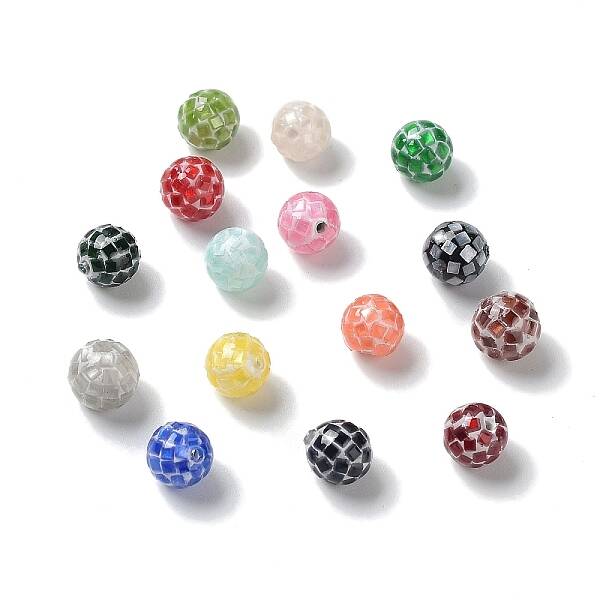 Colorful Craft Shell Half Drilled Beads