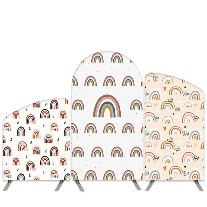 Aperturee Boho Rainbow Theme Love Pattern Birthday Arch Backdrop Kit | Wedding Arch Backdrop | Chiara Arch Backdrop Diy | Rou...