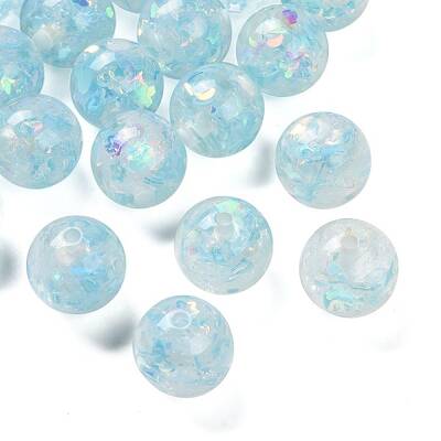 Transparent Resin with Paillette Beads