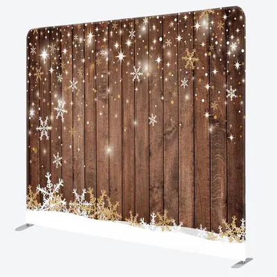 Aperturee Snowflake Wood Christmas Bokeh Pillow Cover Backdrop - Aperturee