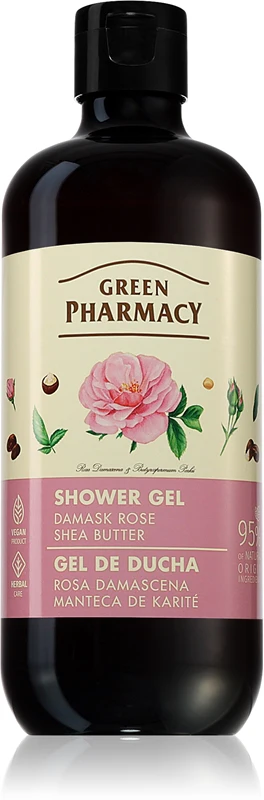 Green Pharmacy Damask Rose & Shea Butter Gentle Shower Gel 500 ml