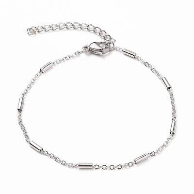 Tarnish Resistant 304 Stainless Steel Cable Chain Bracelets